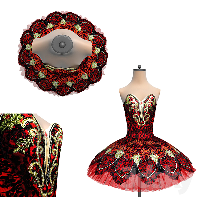 Tutu for ballet “Carmen” – “Carmen” 3ds Max - thumbnail 2