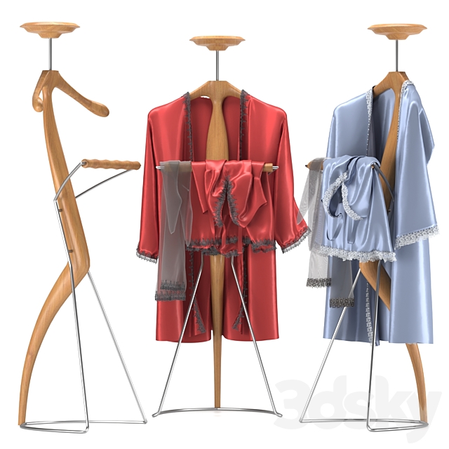 Valet stand Porada Sir-Bis 2 with peignoir and stockings 3ds Max - thumbnail 1