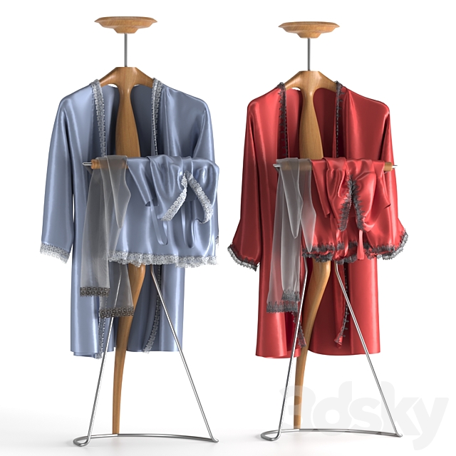 Valet stand Porada Sir-Bis 2 with peignoir and stockings 3ds Max - thumbnail 2