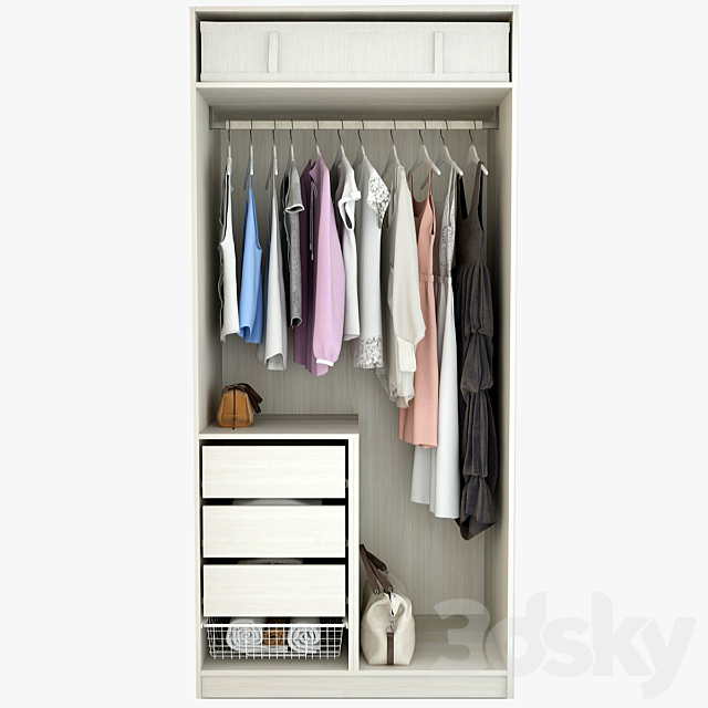 Wardrobe. Otdel_1 3ds Max - thumbnail 1