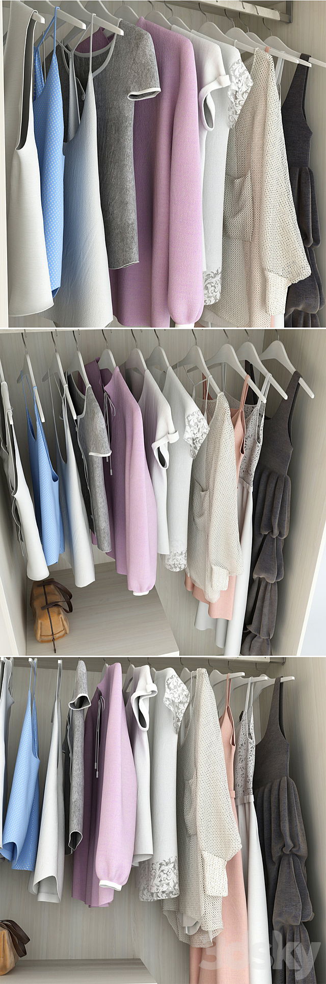 Wardrobe. Otdel_1 3ds Max - thumbnail 3