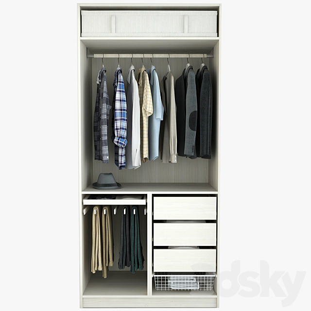 Wardrobe. Otdel_2 3ds Max - thumbnail 1