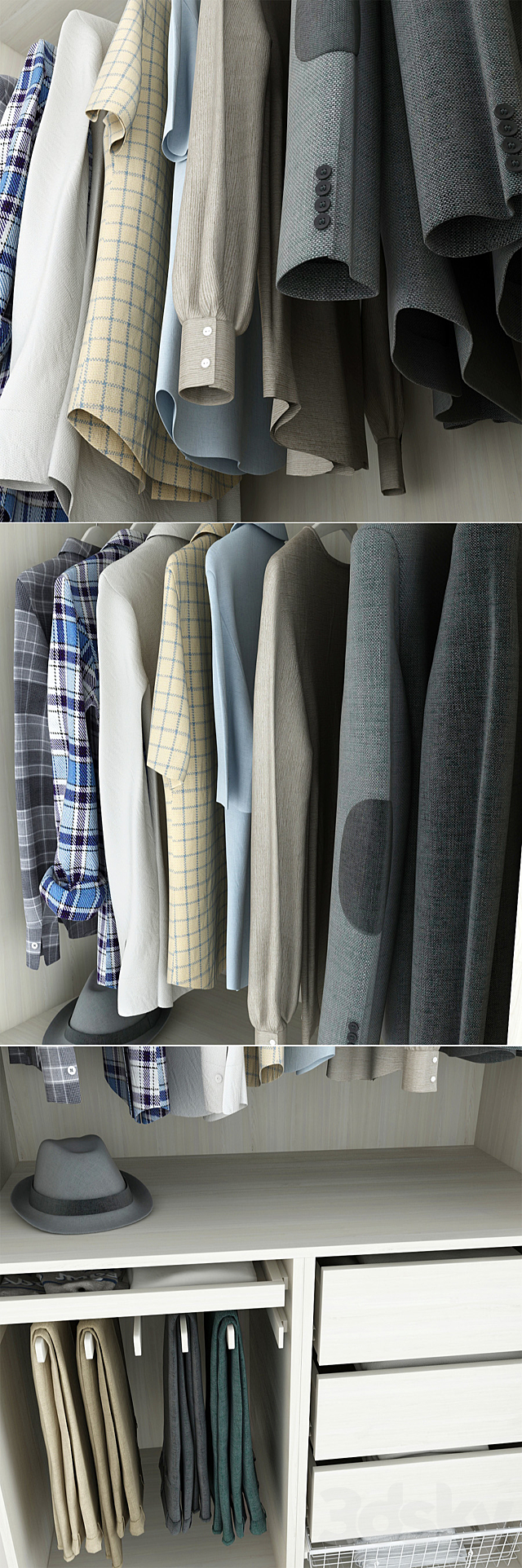 Wardrobe. Otdel_2 3ds Max - thumbnail 3