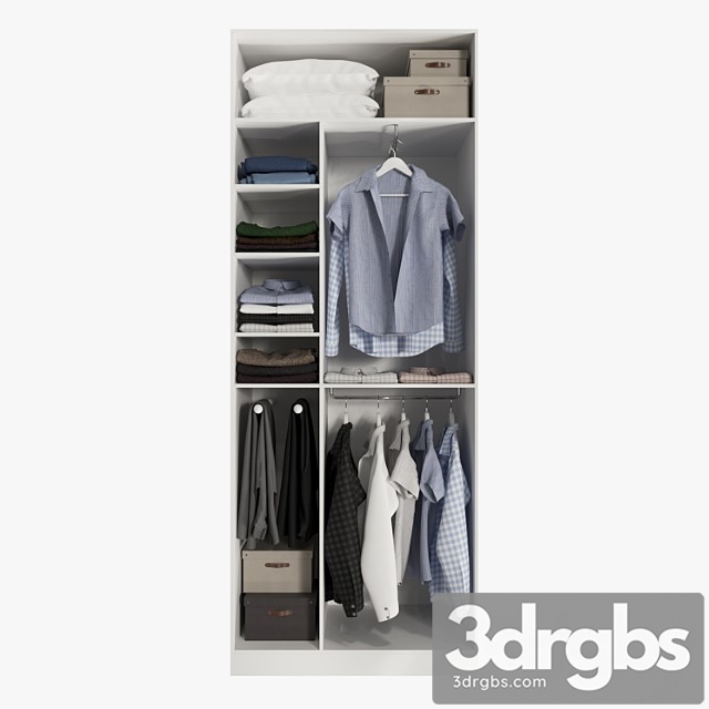 Wardrobe With Clothes 3dsmax Download - thumbnail 1