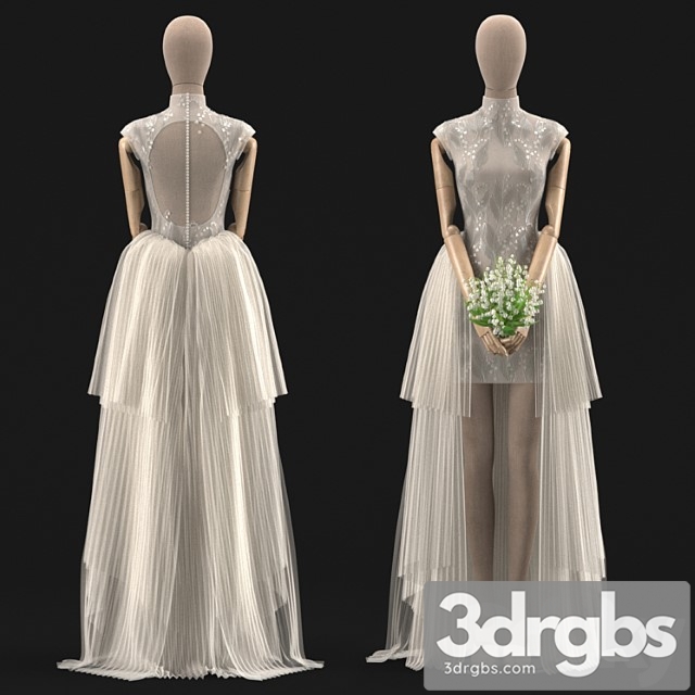 Wedding Dress 02 3dsmax Download - thumbnail 1