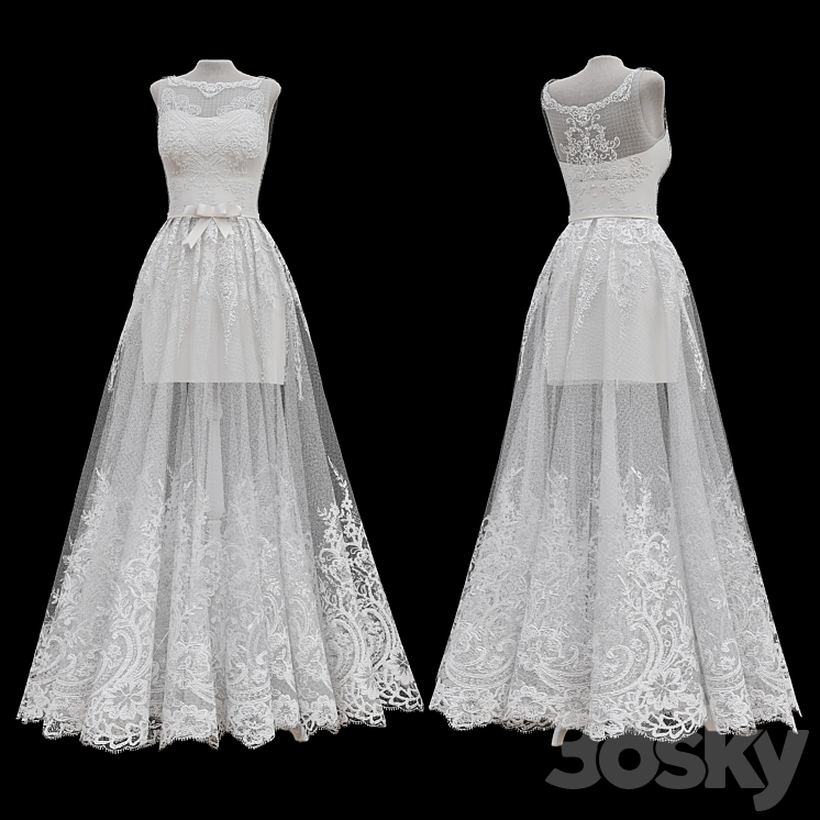 Wedding Dress 3DS Max - thumbnail 2