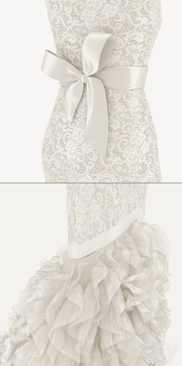 Wedding Dress 3ds Max - thumbnail 2