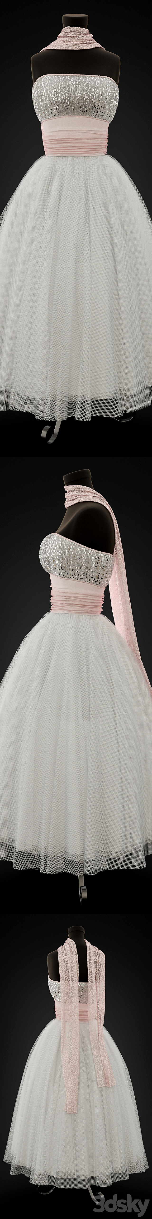 Wedding Dress 3ds Max - thumbnail 2