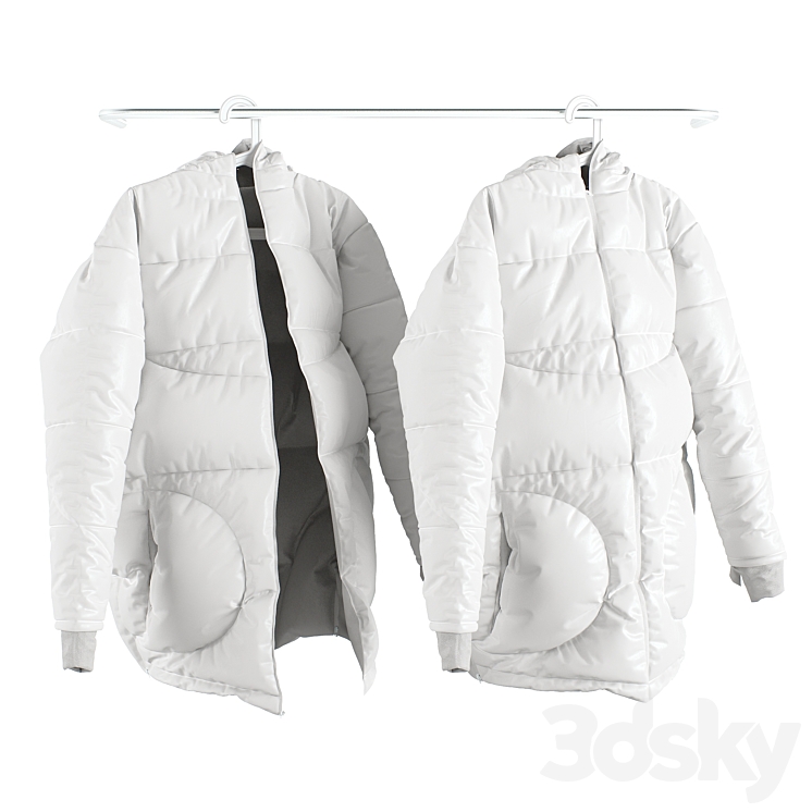 Winter jacket SONDR on a hanger 3DS Max Model - thumbnail 1