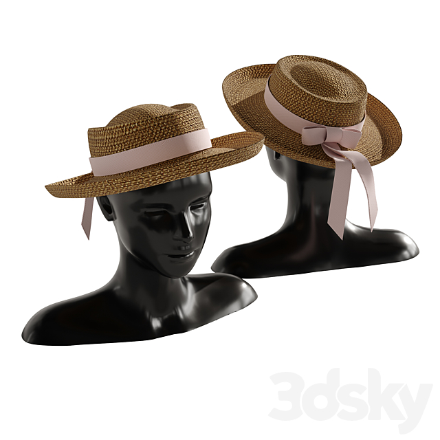 woman hat 4 3DSMax File - thumbnail 3