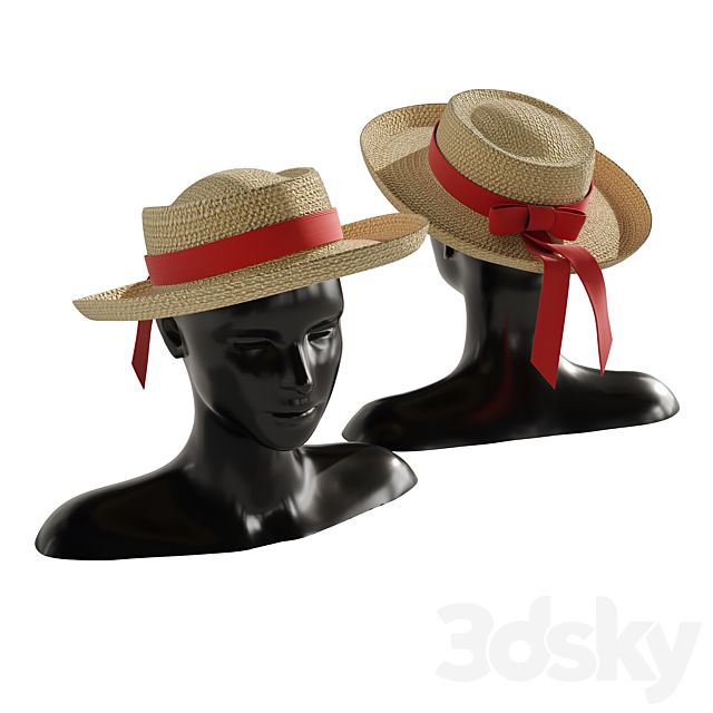 woman hat 4 3DSMax File - thumbnail 4