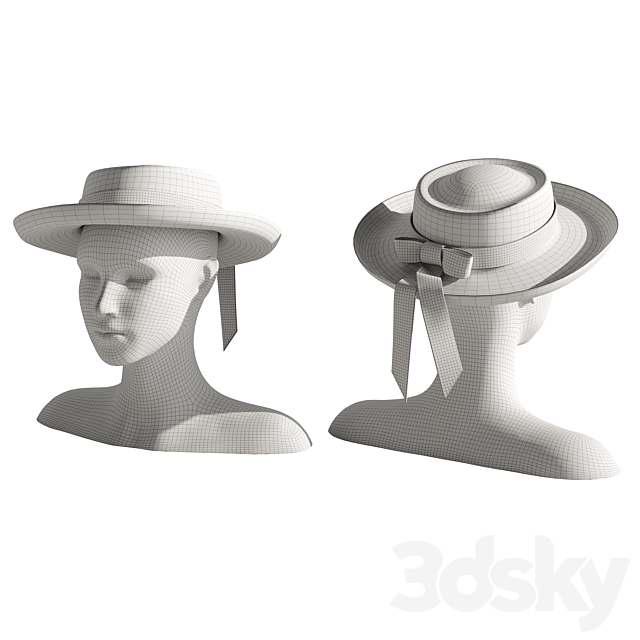 woman hat 4 3DSMax File - thumbnail 6