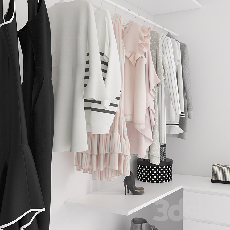 Woman’s wardrobe 3DS Max - thumbnail 2