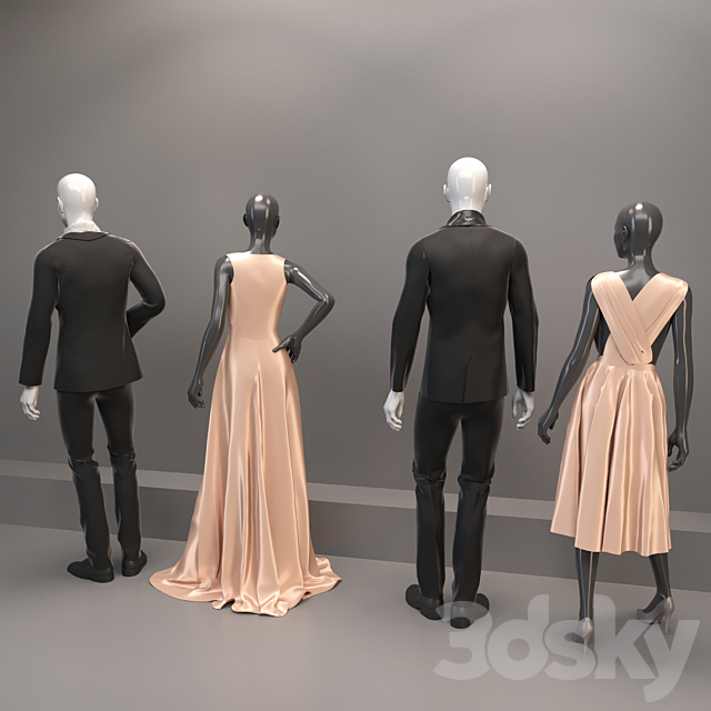 Women and men clothing 3DSMax File - thumbnail 2