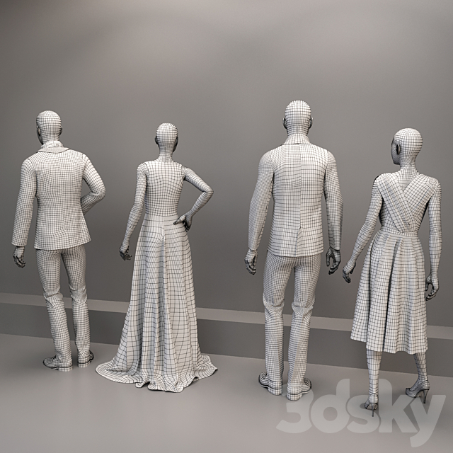 Women and men clothing 3DSMax File - thumbnail 4