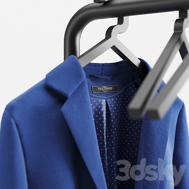 Women’s clothes on hangers 3DSMax File - thumbnail 2