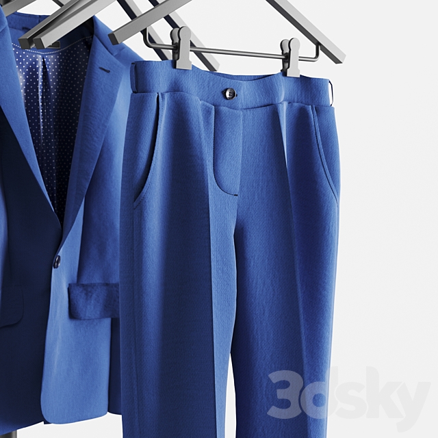 Women’s clothes on hangers 3DSMax File - thumbnail 4