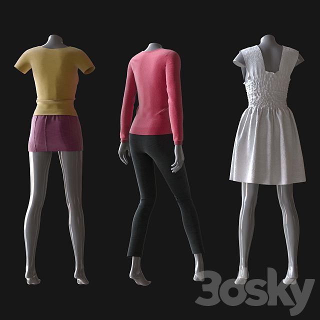 Women’s clothing №2 3DS Max Model - thumbnail 2