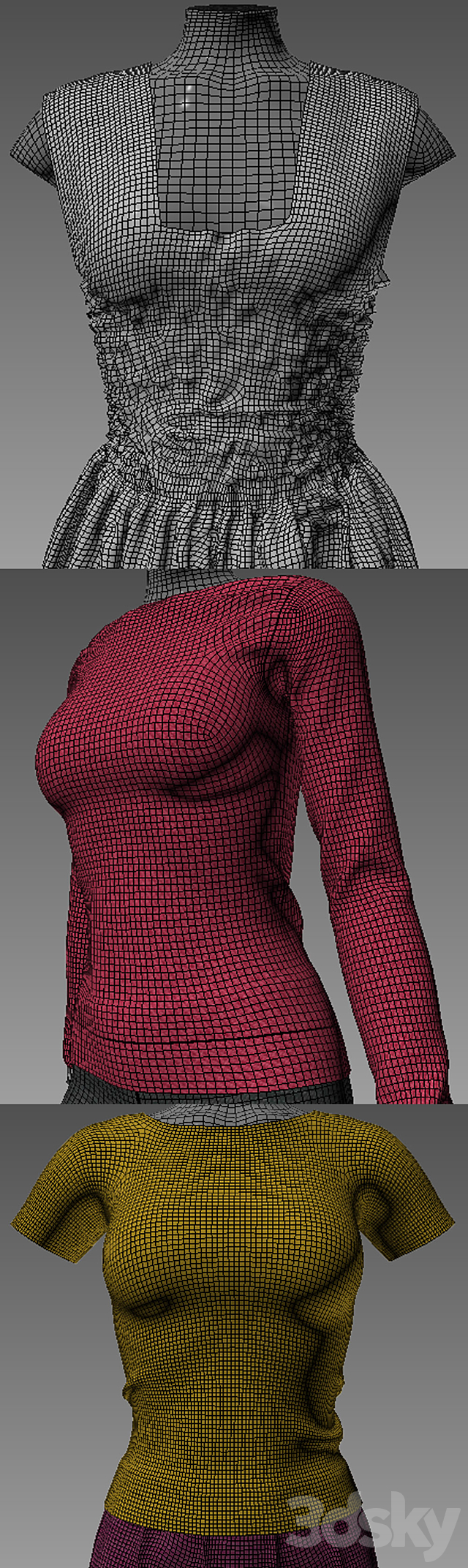 Women’s clothing №2 3DS Max Model - thumbnail 3