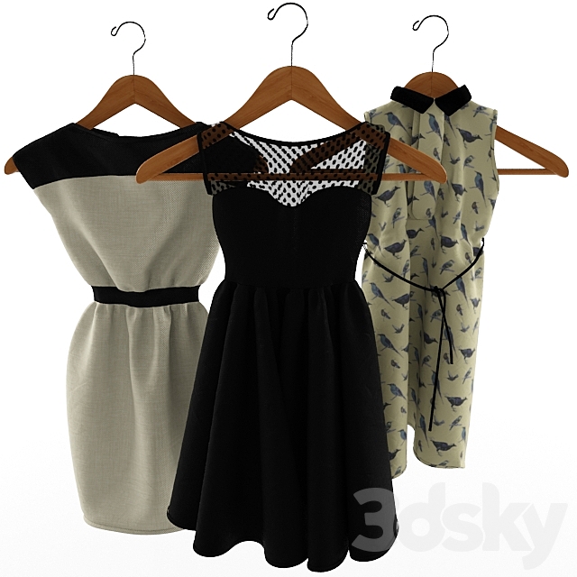 Zara dresses 3DS Max Model - thumbnail 3