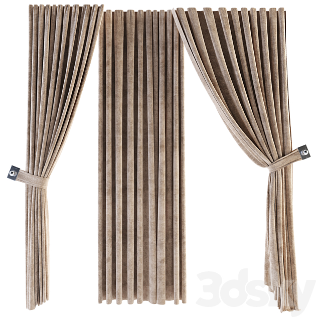 3 types of curtains 3DSMax File - thumbnail 2