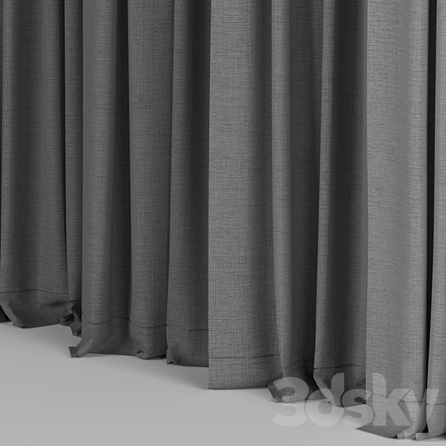 A collection of curtains with tulle. 3DSMax File - thumbnail 3