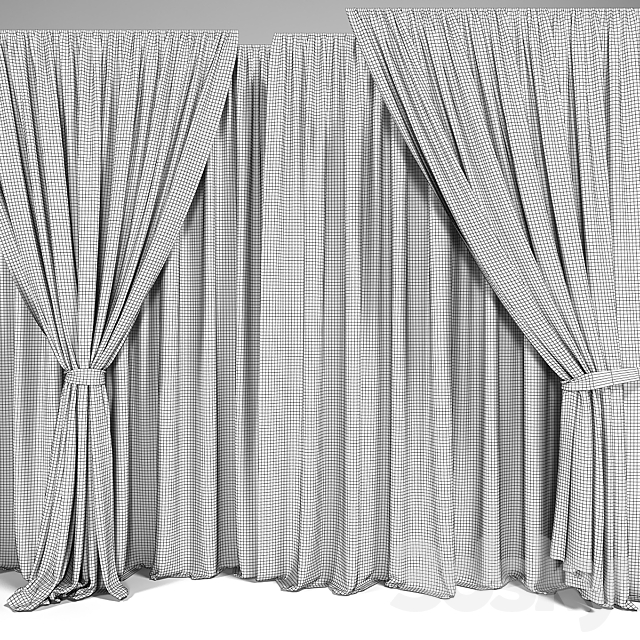 A set of curtains 3ds Max - thumbnail 2