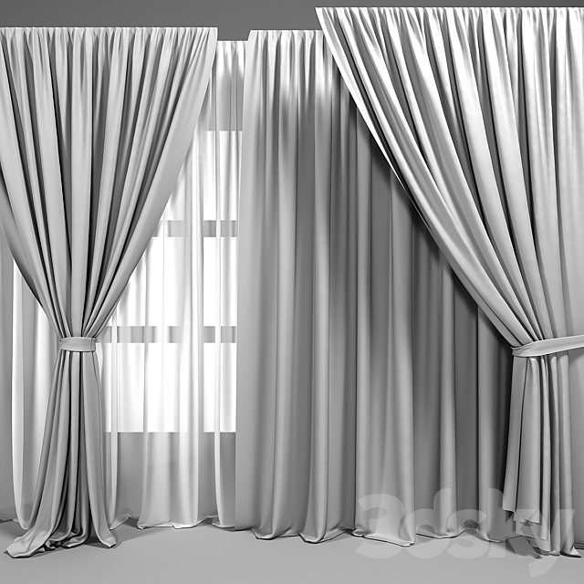 A set of curtains 3ds Max - thumbnail 3