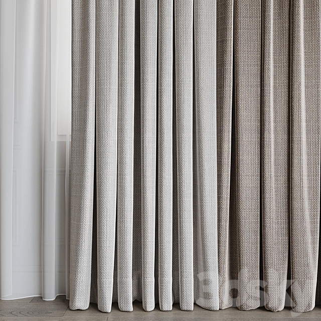 A set of curtains 75 3DS Max Model - thumbnail 2