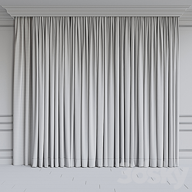 A set of curtains 75 3DS Max Model - thumbnail 3