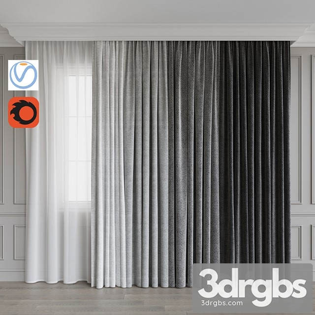 A set of curtains 9. gray gamma - thumbnail 1