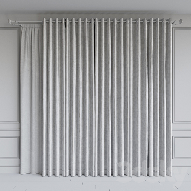 A set of curtains on the rings 19. Gray gamma 3DSMax File - thumbnail 2