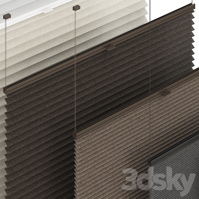 Animated pleated curtains 3DS Max Model - thumbnail 2