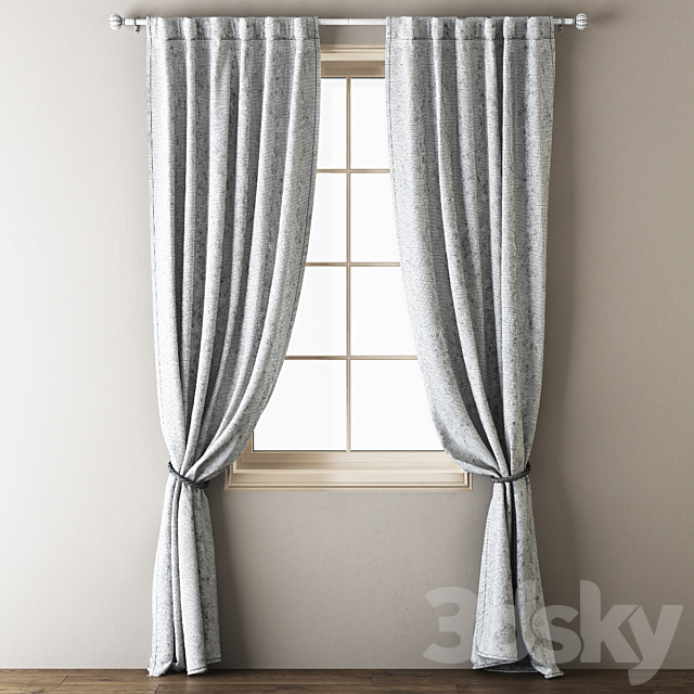 Anthropologie Lace Curtains 3DS Max Model - thumbnail 7