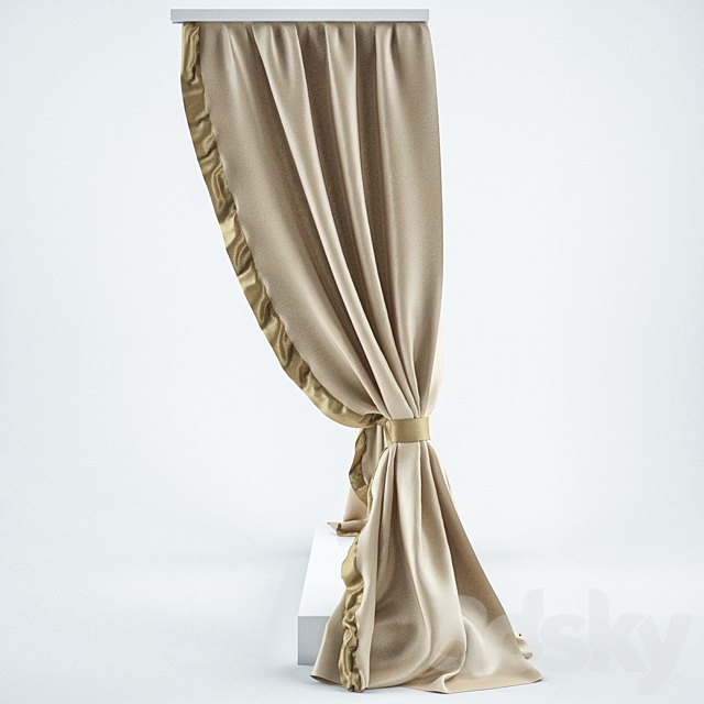 bedside curtain 3DSMax File - thumbnail 2