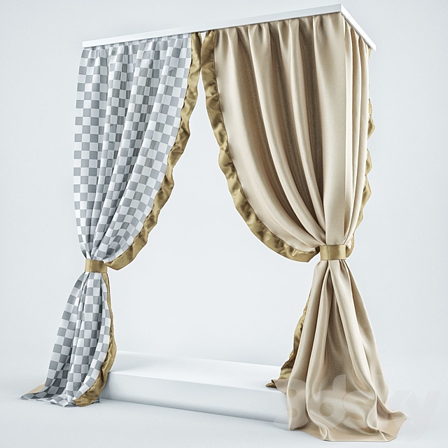 bedside curtain 3DSMax File - thumbnail 3