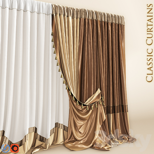 Blind classic (curtain classik) 3DS Max Model - thumbnail 3