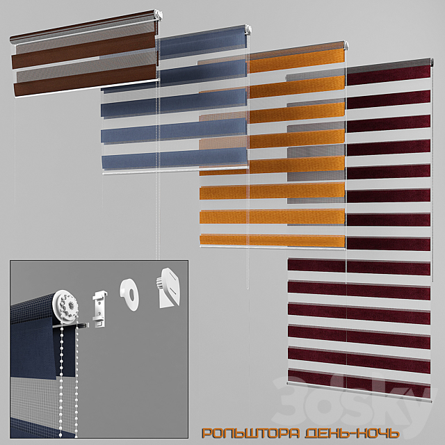 Blinds Day and Night 3DSMax File - thumbnail 1