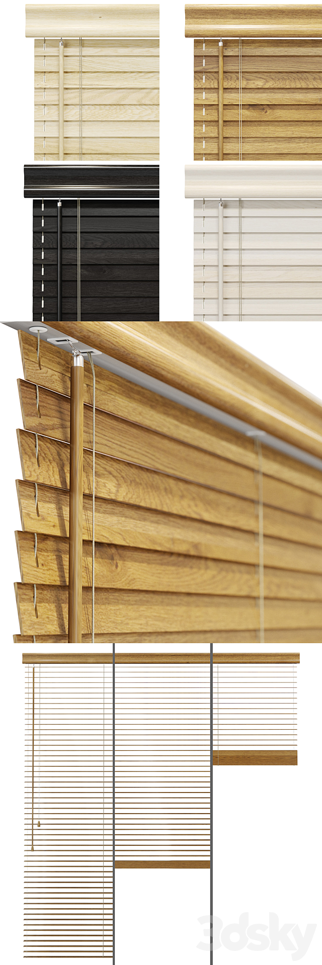 Blinds Wooden 3DS Max Model - thumbnail 2