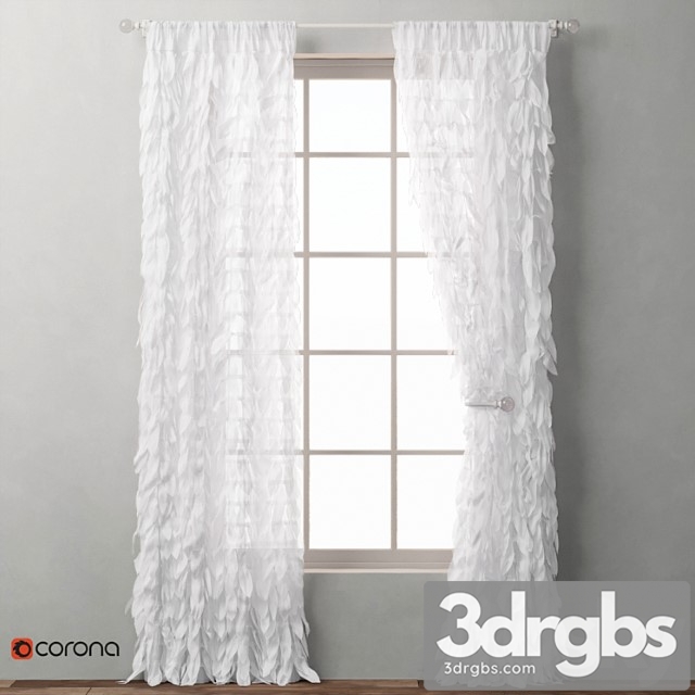 cascading tulle drapery panel 2 3dsmax Download - thumbnail 1