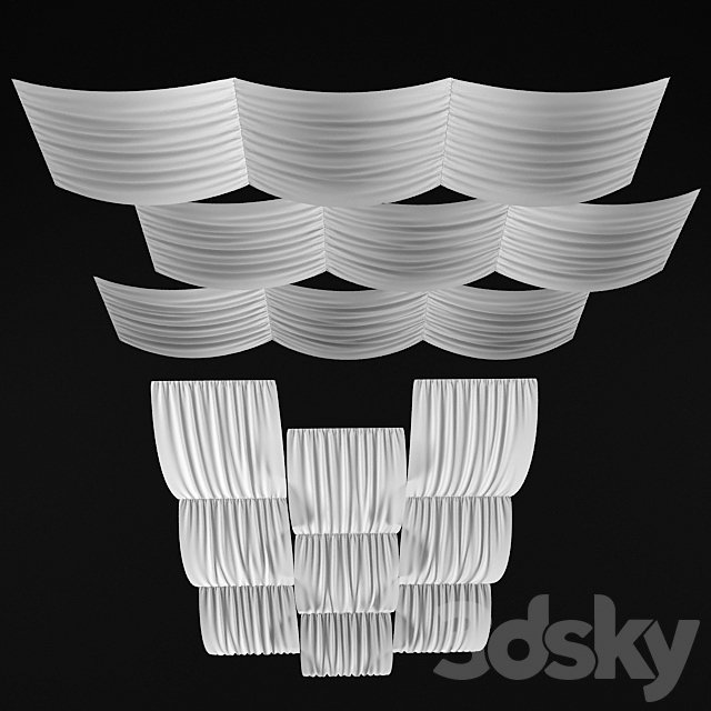 ceiling draping 3DS Max Model - thumbnail 1