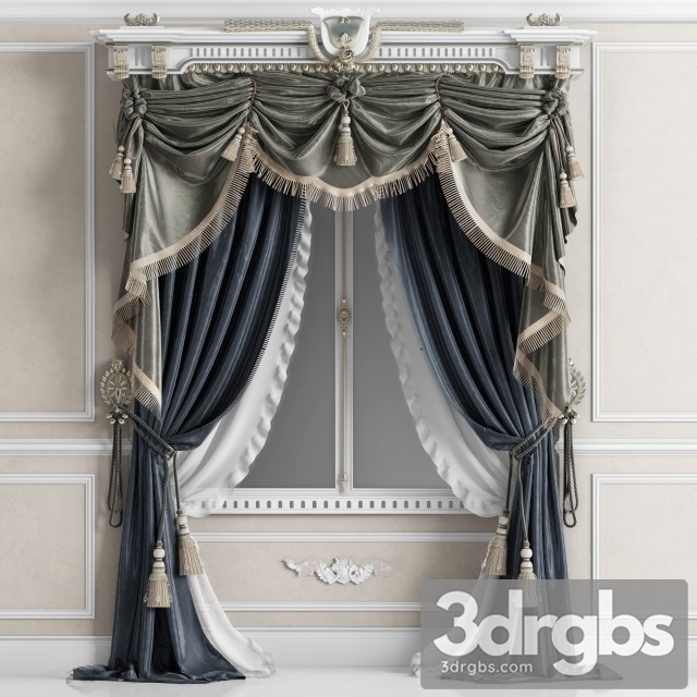 Classic Curtain 01 3dsmax Download - thumbnail 1