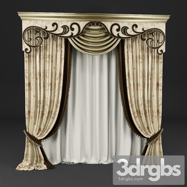 Classic Curtain 04 3dsmax Download - thumbnail 1