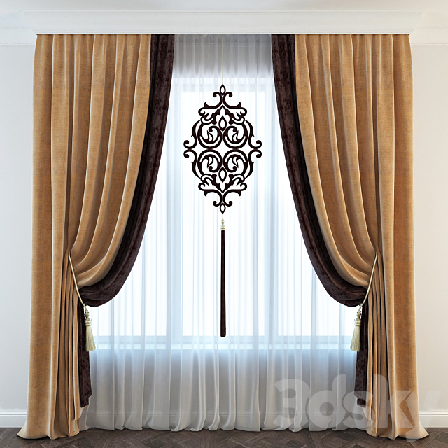 Classic curtain 3DSMax File - thumbnail 1