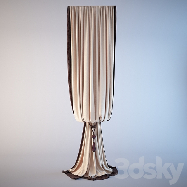 Classic curtain with suspension 3DSMax File - thumbnail 1
