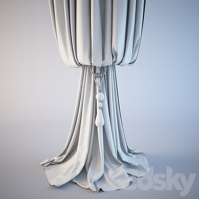 Classic curtain with suspension 3DSMax File - thumbnail 3