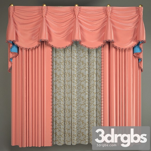 Classic curtain_2 3dsmax Download - thumbnail 1