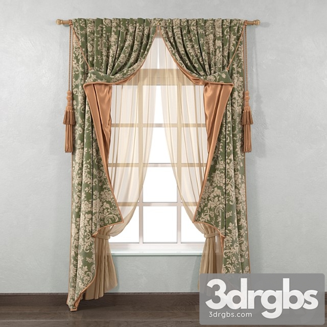 Classic curtains 3dsmax Download - thumbnail 1