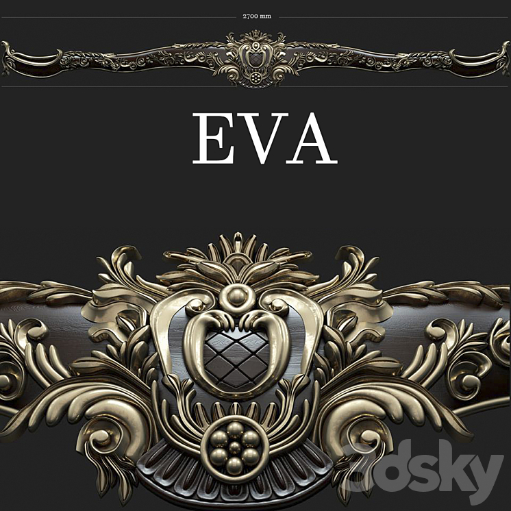 Cornice classic EVA 7204 3DS Max - thumbnail 1