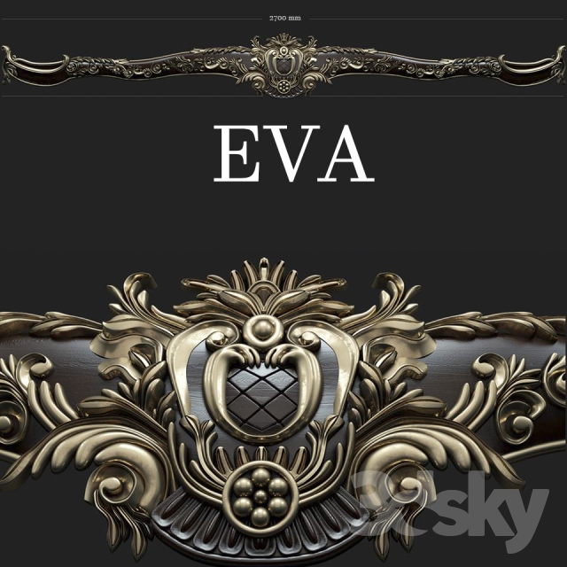 Cornice classic EVA 7204 3DS Max - thumbnail 3